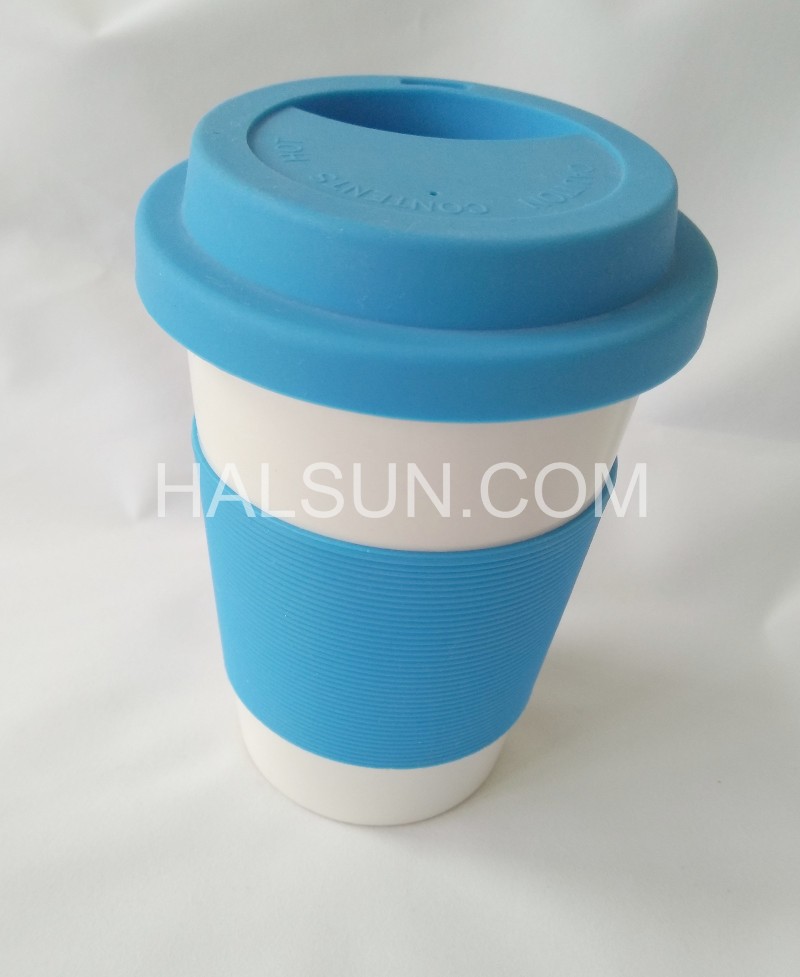 pequeña taza de café con tapa y agarre 320CC